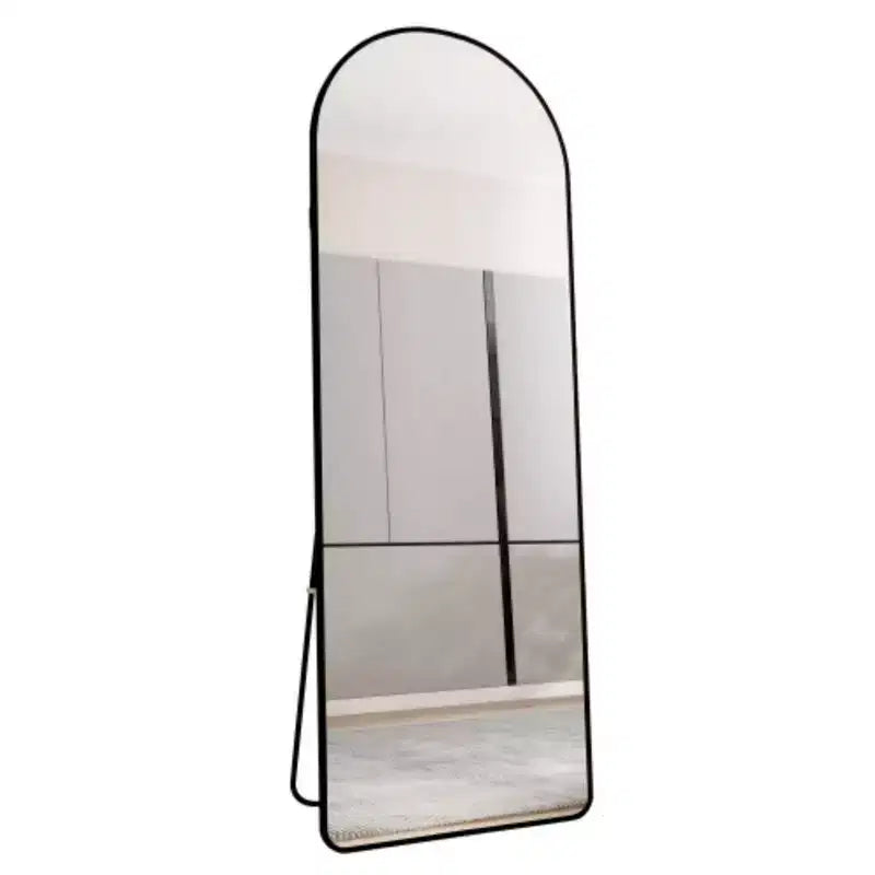 Specchio intero ad arco con cornice in lega di alluminio per bagno e camera da letto