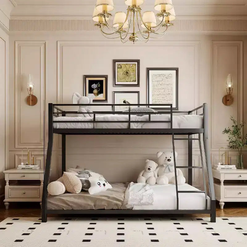 Letto a castello in metallo una piazza e mezza con scaletta