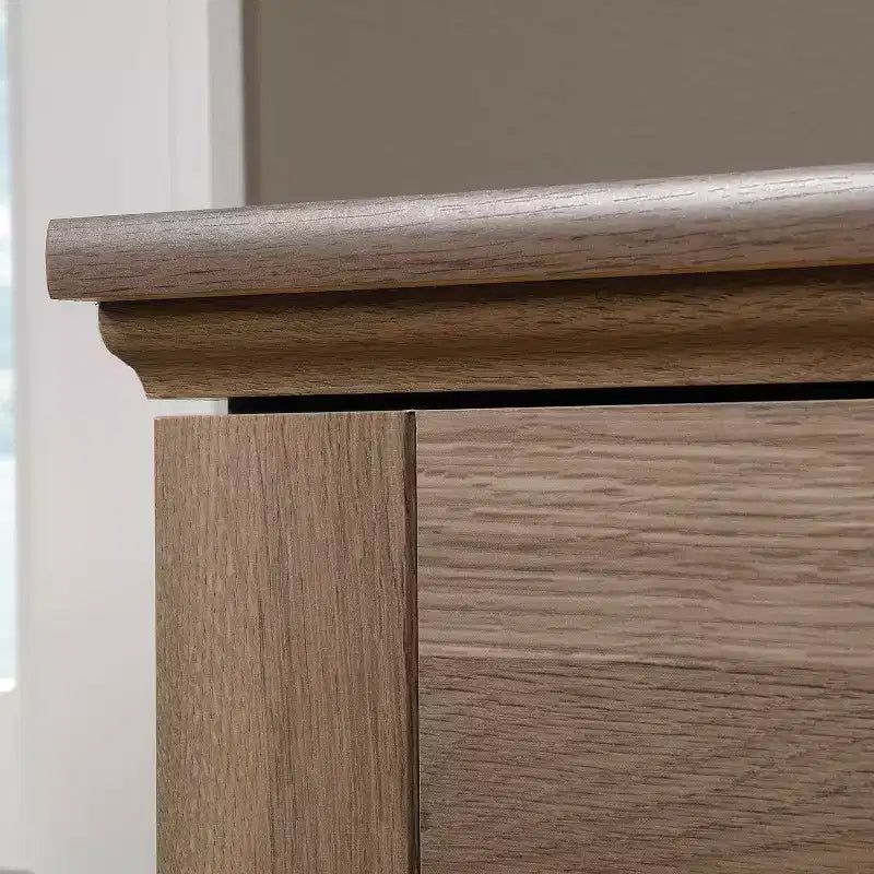 Scrivania per Computer con Cassetto, Finitura Rovere Salato Marrone, 110 x 49 x 74 cm