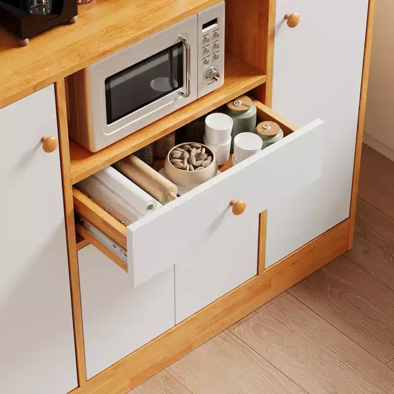 Mobile da Cucina con Cassetti, Credenza in Legno e Mobile Bar/Caffè