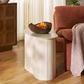 Tavolino laterale in ceramica media, beige