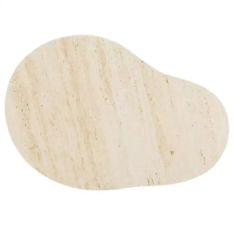 Tavolino laterale in ceramica media, beige