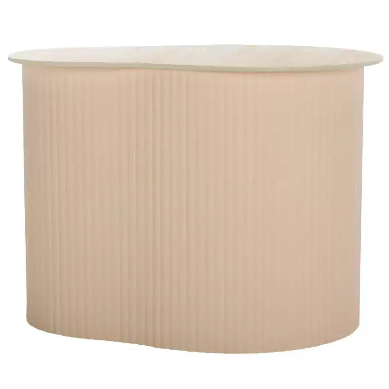 Tavolino laterale in ceramica media, beige