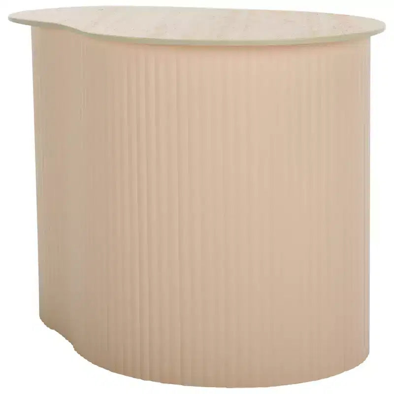 Tavolino laterale in ceramica media, beige