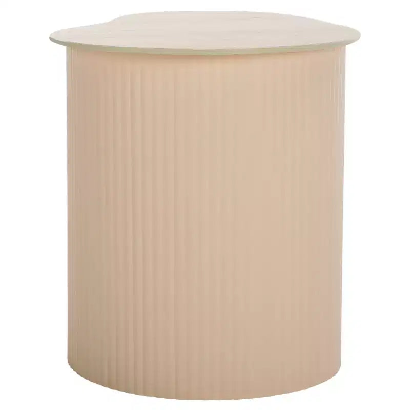 Tavolino laterale in ceramica media, beige