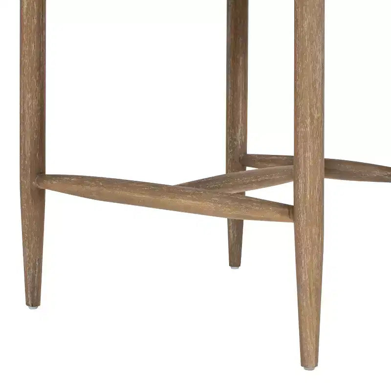 Sgabello da bancone imbottito in materiali misti da 66 cm, chenille bianco caldo
