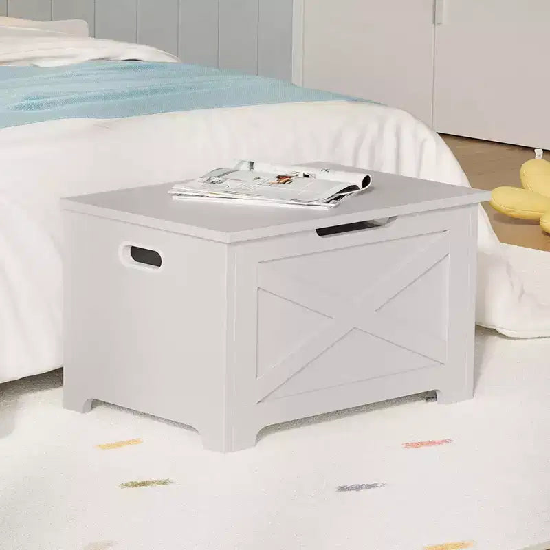 Sgabello Contenitore da 60 cm con Gambe dalla Forma Unica, MDF, Design Salvaspazio