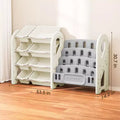 Libreria e Organizzatore Giocattoli 2-in-1 per Bambini con Contenitori, Bianco