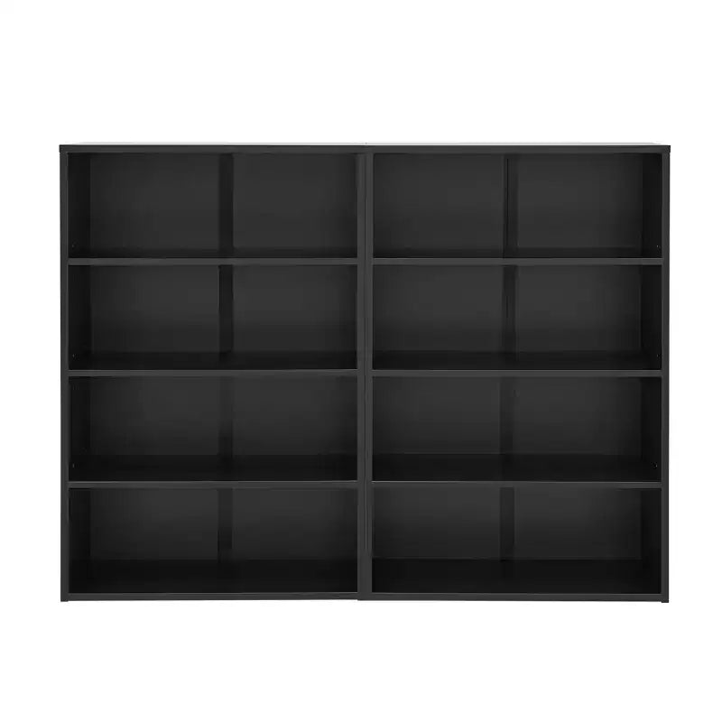 Libreria minimalista a 8 ripiani, organizer a doppio strato per soggiorno e ufficio