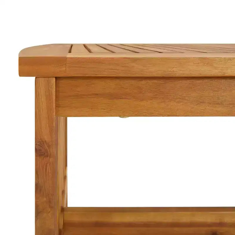 Tavolino da caffè in legno massello naturale di acacia, durevole di medie dimensioni