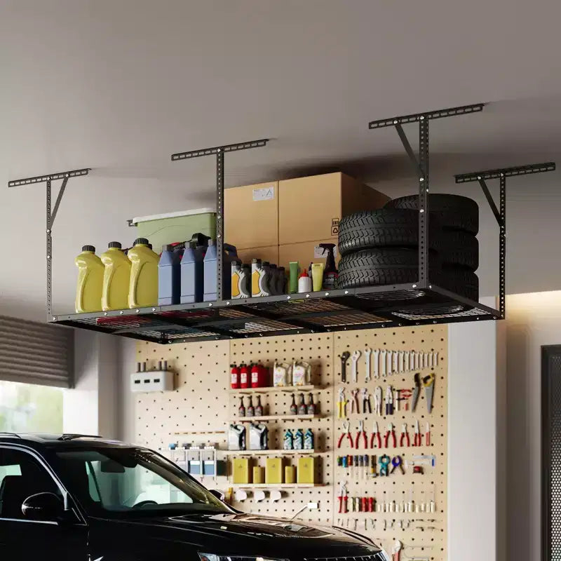 Scaffale pensile per garage per carichi pesanti, montaggio a soffitto, capacità 272 kg