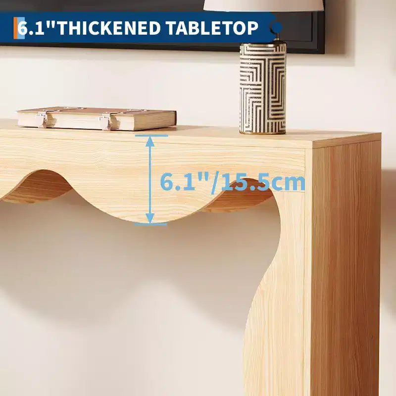 Tavolo Consolle da 160 cm Stile Rustico con Spazio Contenitore per Ingresso Soggiorno