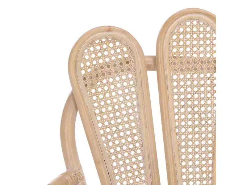 Poltrona imbottita con finitura avorio sbiancato