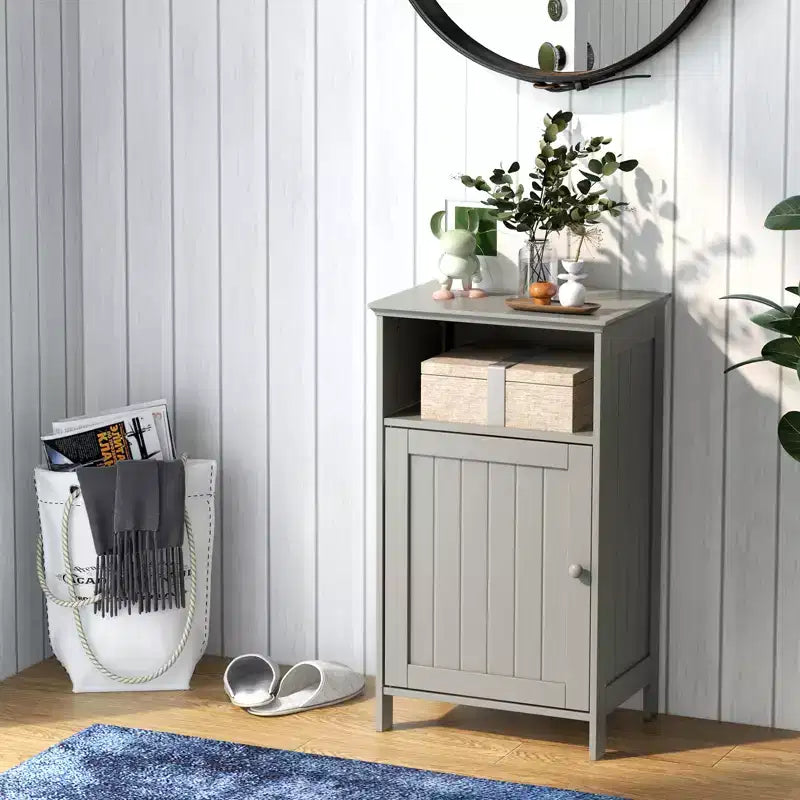 Mobile Bagno con Anta Singola, Vano a Giorno e Ripiano Regolabile