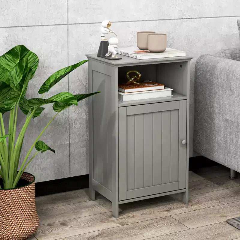 Mobile Bagno con Anta Singola, Vano a Giorno e Ripiano Regolabile