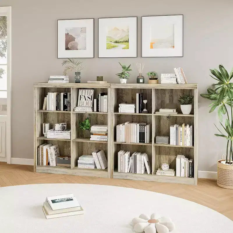 Organizer portaoggetti a 6 cubi, libreria a 3 ripiani per camera da letto, aula e ufficio