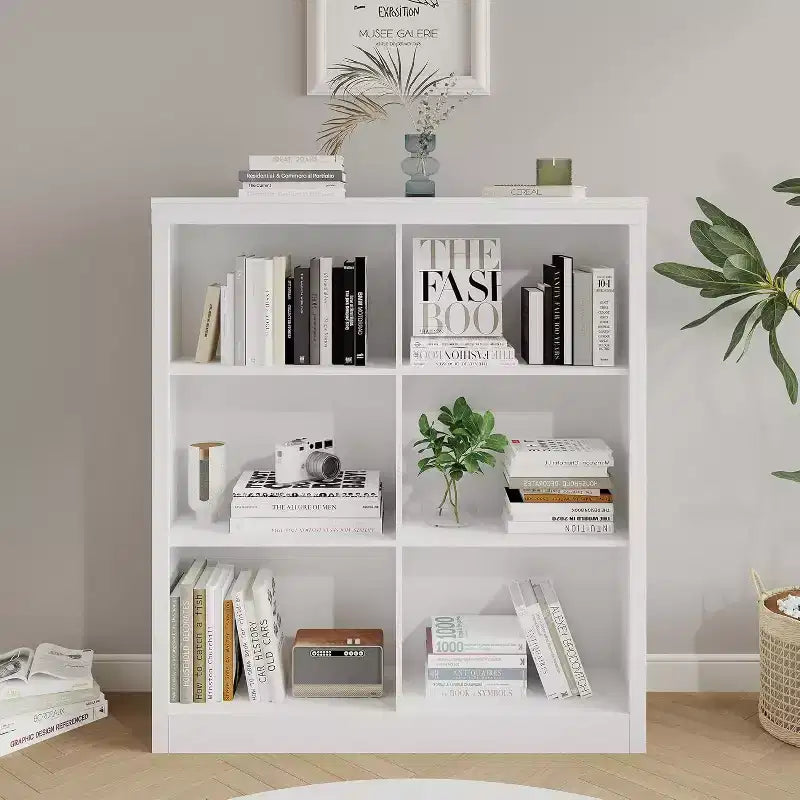 Organizer portaoggetti a 6 cubi, libreria a 3 ripiani per camera da letto, aula e ufficio