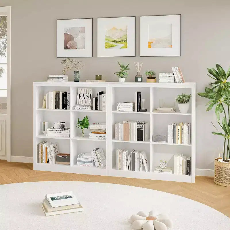 Organizer portaoggetti a 6 cubi, libreria a 3 ripiani per camera da letto, aula e ufficio