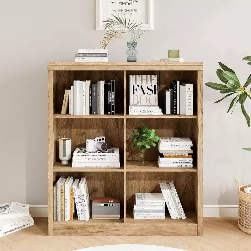 Organizer portaoggetti a 6 cubi, libreria a 3 ripiani per camera da letto, aula e ufficio