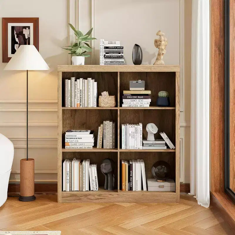 Organizer portaoggetti a 6 cubi, libreria a 3 ripiani per camera da letto, aula e ufficio