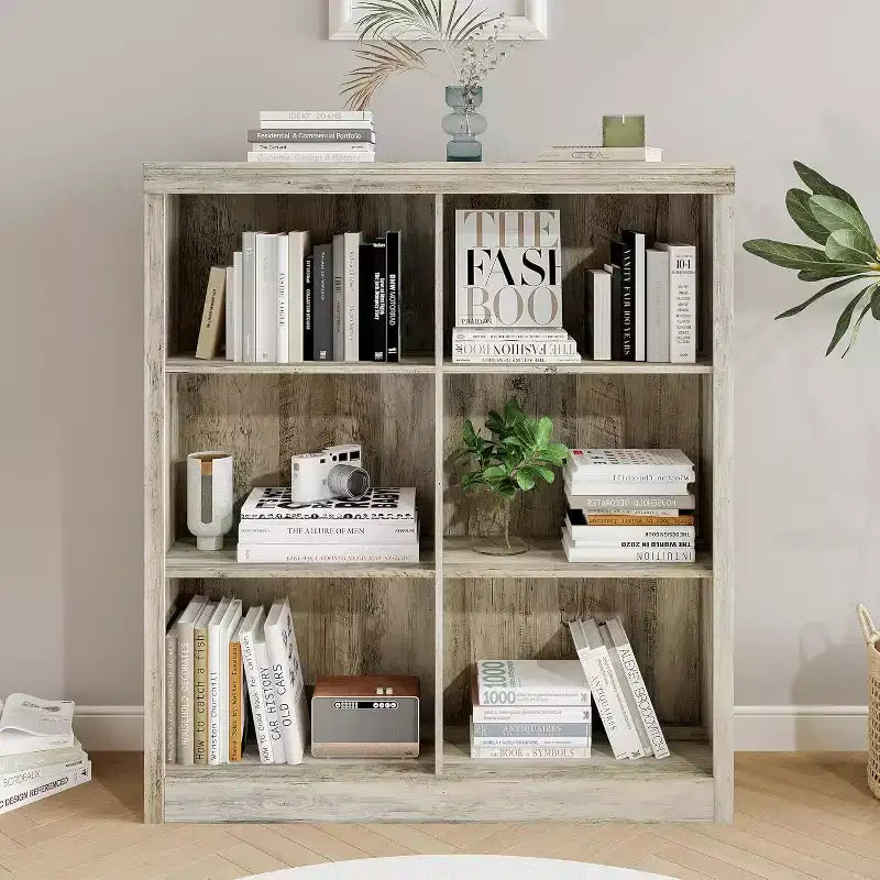 Organizer portaoggetti a 6 cubi, libreria a 3 ripiani per camera da letto, aula e ufficio
