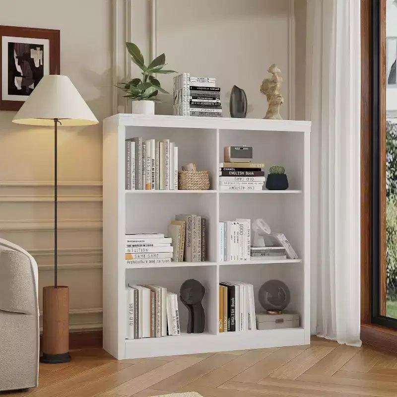 Organizer portaoggetti a 6 cubi, libreria a 3 ripiani per camera da letto, aula e ufficio