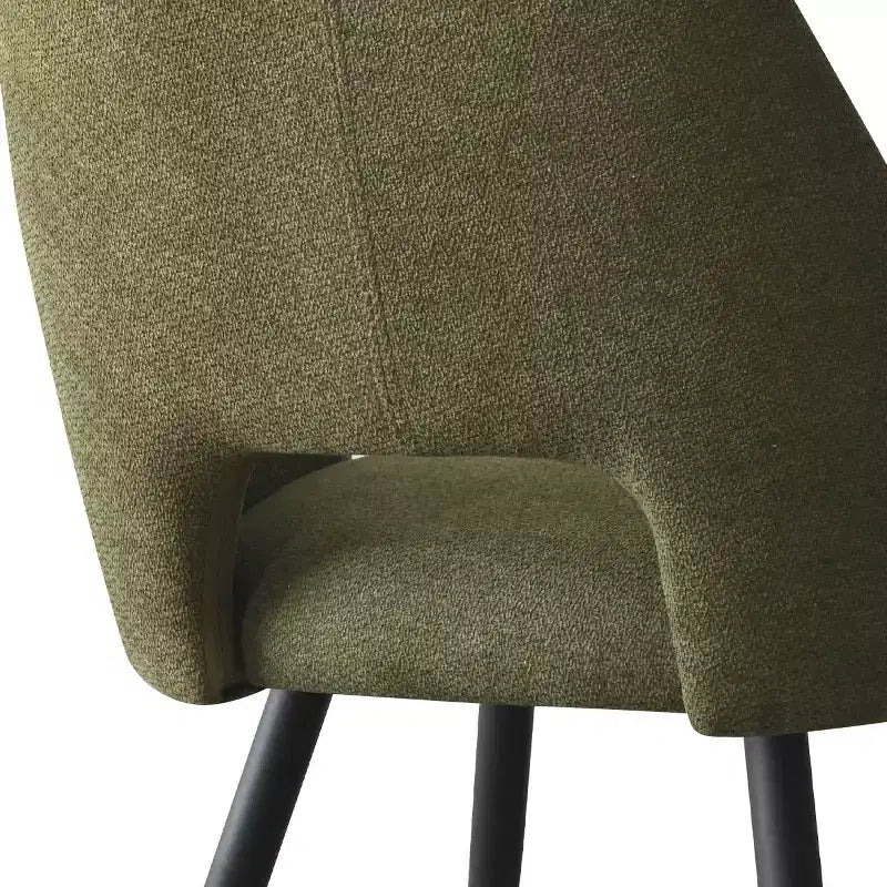 Set di 2 sedie da pranzo imbottite con braccioli e gambe in metallo