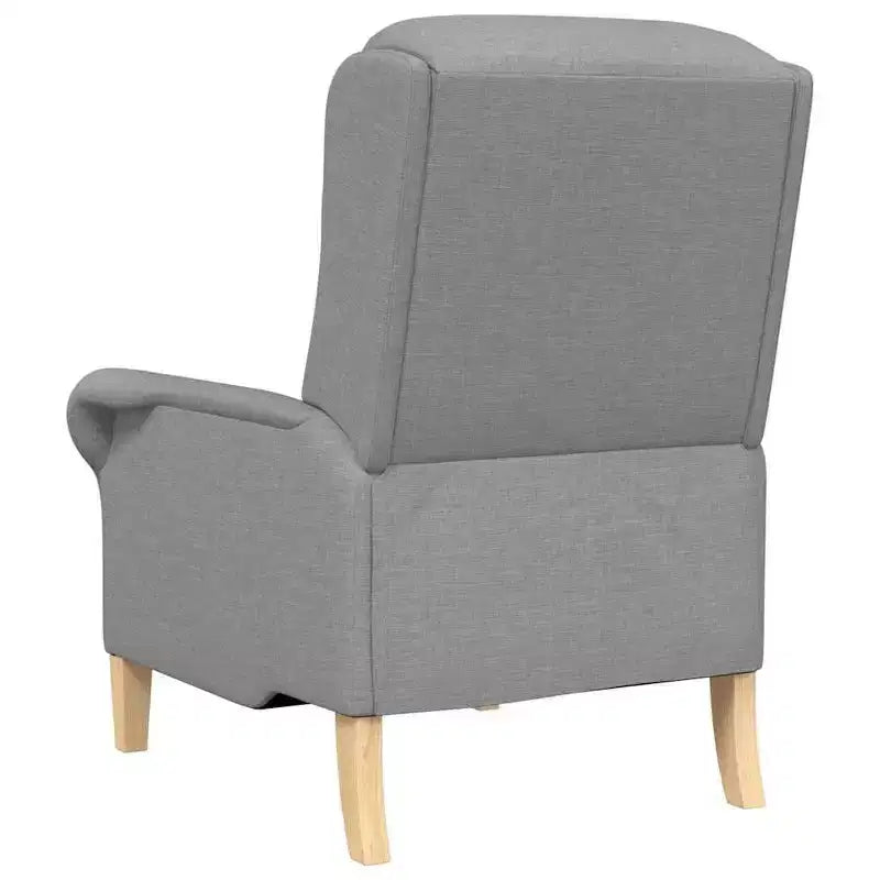 Poltrona in Tessuto Grigio Chiaro, 76 x 94 x 102 cm