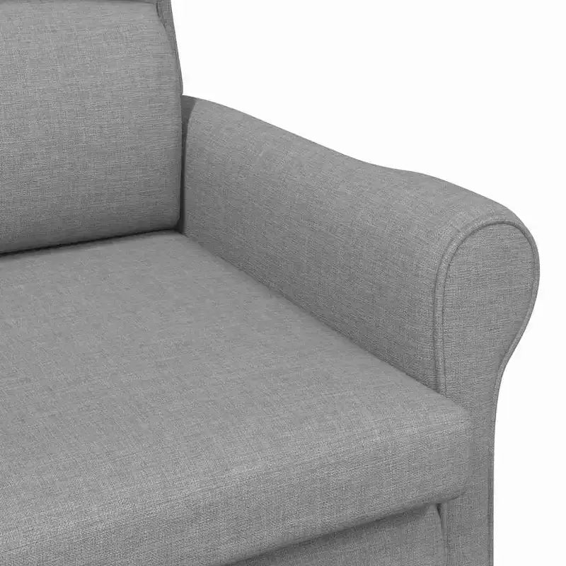 Poltrona in Tessuto Grigio Chiaro, 76 x 94 x 102 cm