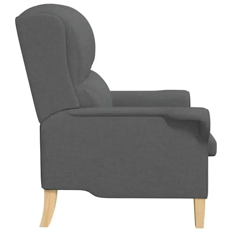 Poltrona in Tessuto Grigio Chiaro, 76 x 94 x 102 cm