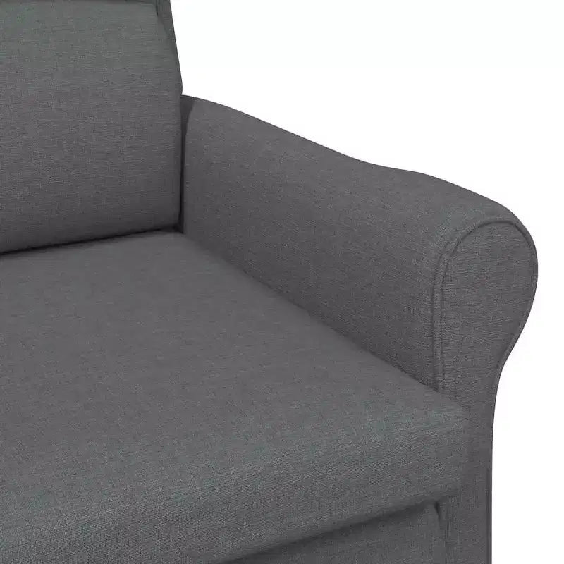 Poltrona in Tessuto Grigio Chiaro, 76 x 94 x 102 cm