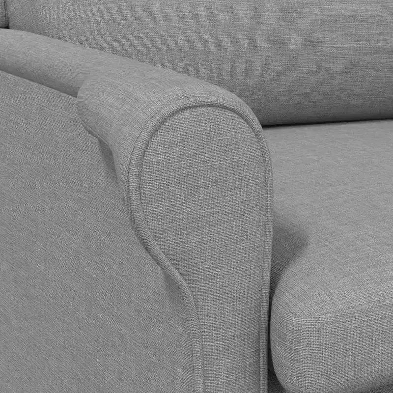 Poltrona in Tessuto Grigio Chiaro, 76 x 94 x 102 cm