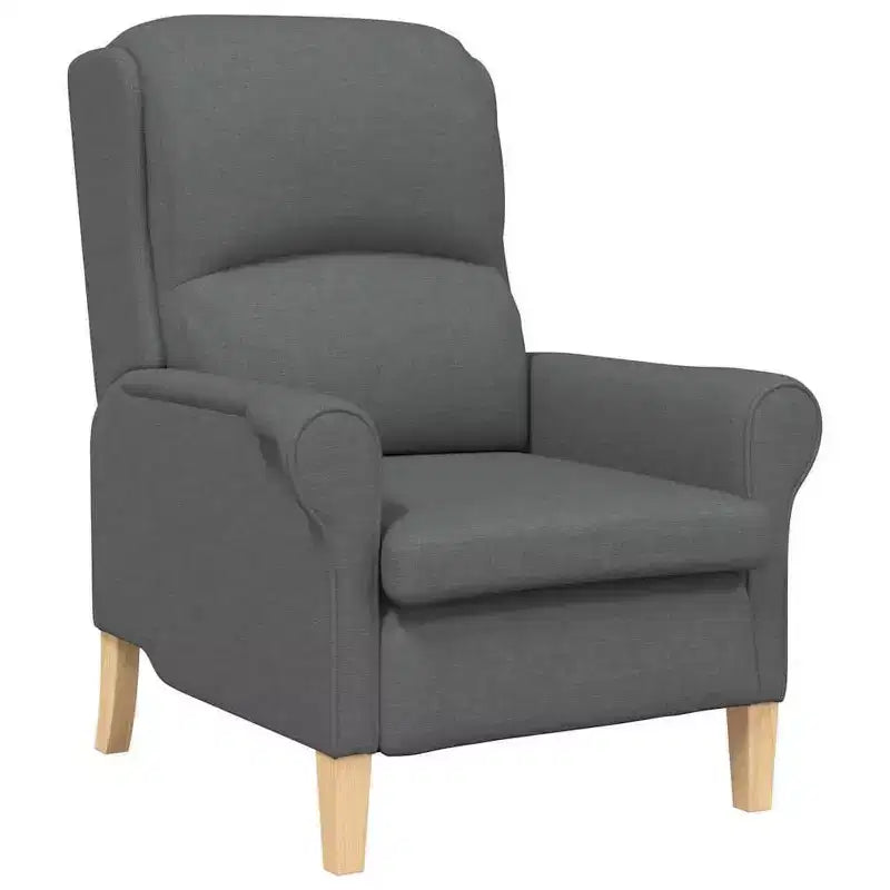 Poltrona in Tessuto Grigio Chiaro, 76 x 94 x 102 cm