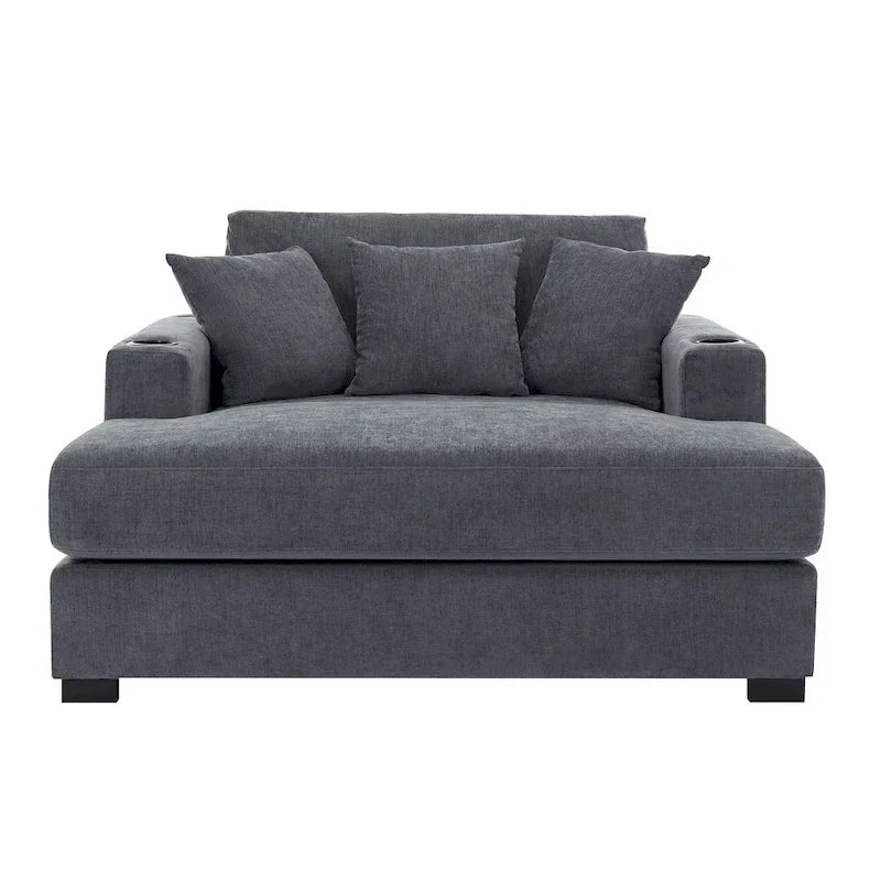 Chaise longue oversize a tre misure con cuscini