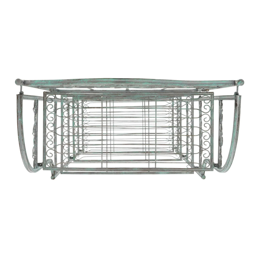 SAFAVIEH Bryn Scaffale da panettiere da esterno a 4 ripiani in ferro battuto vittoriano - 25 pollici L x 15 pollici P x 63 pollici H - 25 L x 15 P x 63 H