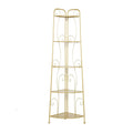 Scaffale pieghevole alto a 5 ripiani in metallo a spirale per interni ed esterni - Oro o Bianco - Roche River Decor