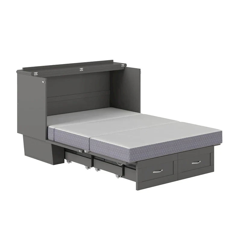 Mobile letto a scomparsa Monroe con materasso in memory foam da 6 pollici