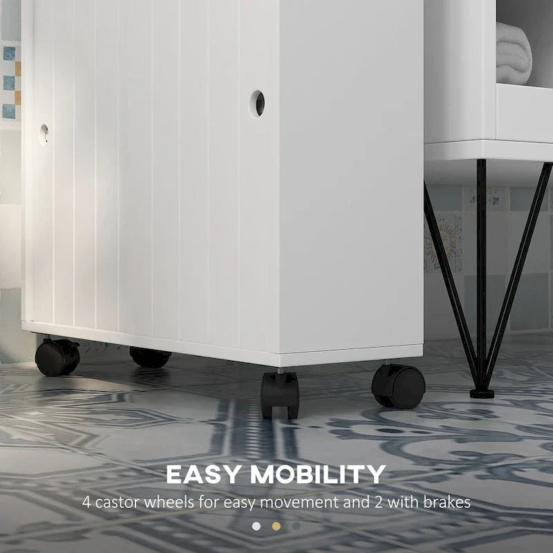 Mobiletto per bagno piccolo con foro per carta